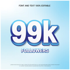 99k font effect