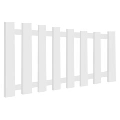 White wooden fence