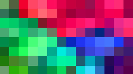 Fototapeta premium colorful pixellate red green blue rgb rainbow colors pixels grid mosaic pattern palette abstract background banner