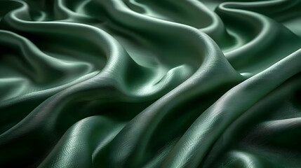 Abstract Green Fabric Drape Background Animation