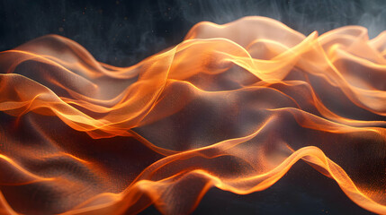 Abstract Orange Smoke Wave Background Animation 4K