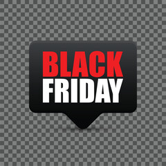 Fototapeta premium Black Friday banner design. Black Friday promotional poster design. Vector Illustration. 