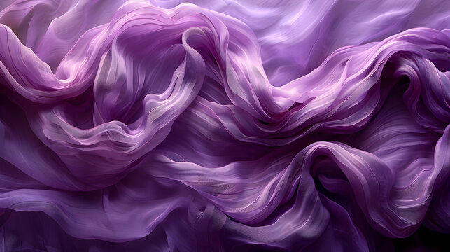 Abstract Purple Fabric Waves: 4K Background Loop