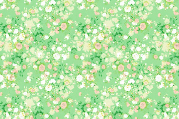 Blooming midsummer meadow seamless pattern