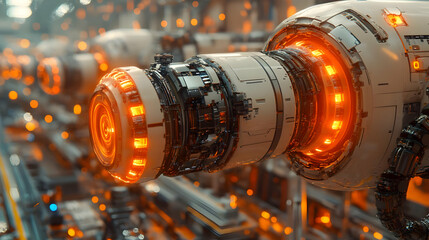 Obraz premium Futuristic 3D Render of a Technological Machine