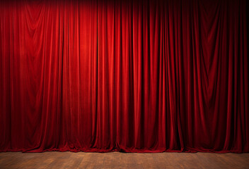 Red velvet curtain backdrop