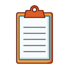 clipboard on white background