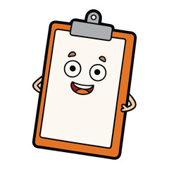 clipboard on white background