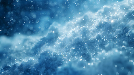 Abstract Blue Background with Glowing Particles Animation