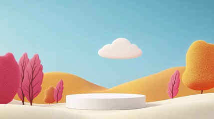 E-commerce display stand cartoon autumn exhibition stand