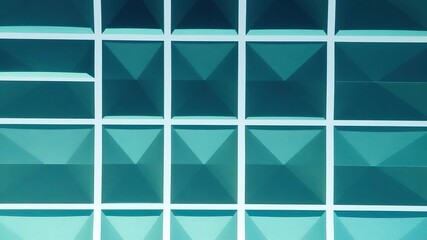 Obraz premium Abstract geometric pattern in shades of blue and green, green, wallpaper, color