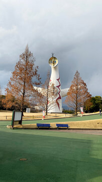 Tower of the sun created by Taro Okamoto , Osaka, japan 2024 Mar.1
