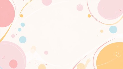 Minimalist Pastel Design with Colorful Shapes