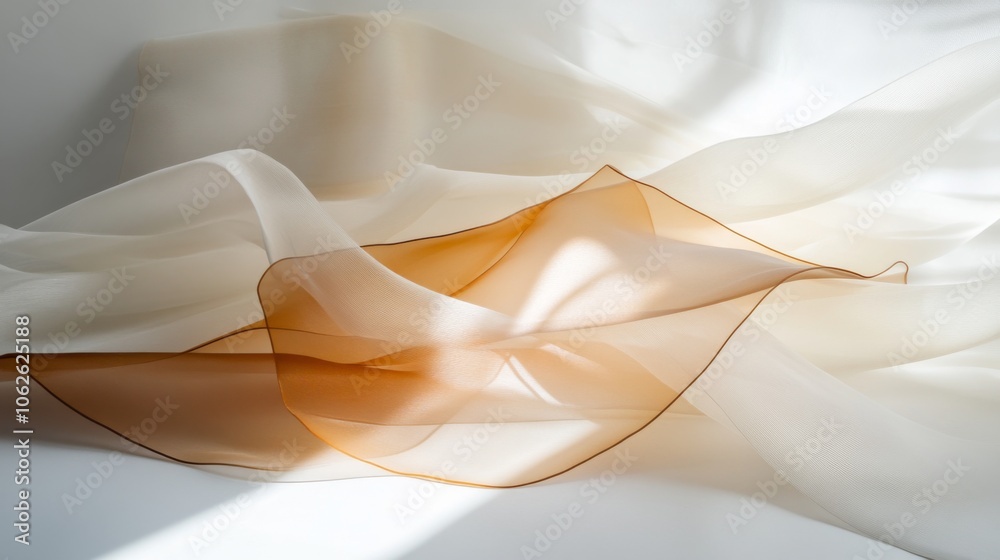 Aufkleber Modern Graphic Layout with Translucent Overlapping Fabrics
