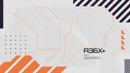 Modern scifi background with futuristic shape elements