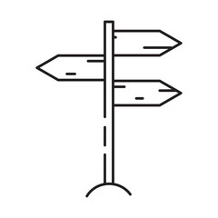 Obraz premium road sign post