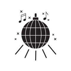 disco ball flat icon vector