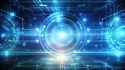 Futuristic technology background with digital interface and abstract shapes, futuristic, technology, background, digital