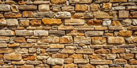 Fototapeta premium Close-up of a weathered stone wall with a rough, natural texture , rustic, stone, wall, texture, close-up, weathered