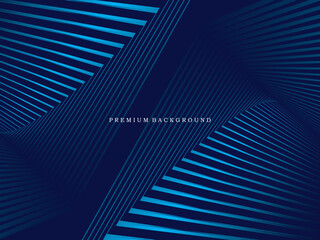 Premium background design with diagonal dark blue stripes pattern. Vector horizontal template for digital lux business banner, contemporary formal invitation, luxury voucher, prestigious gift certific