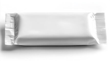 Blank candy made by Nestle chocolate or cereal bar on a white background, Vector realistic 3d white chocolate or wafer pack isolated on a white background. Mock-up for product package branding.