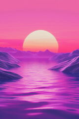 Abstract vaporwave gradient, pastel pink fading to deep purple