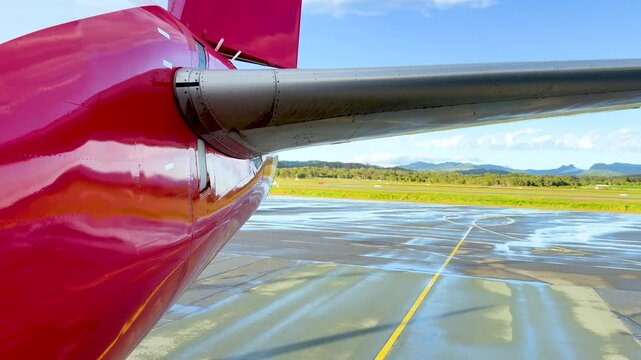 Airplane Taxiing at Gold Coast Airport