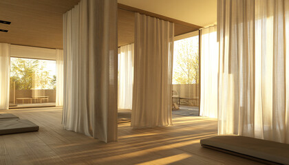 Fototapeta premium Minimalist and unique interior design in the house