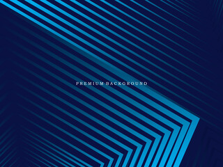 Premium background design with diagonal dark blue stripes pattern. Vector horizontal template for digital lux business banner, contemporary formal invitation, luxury voucher, prestigious gift certific