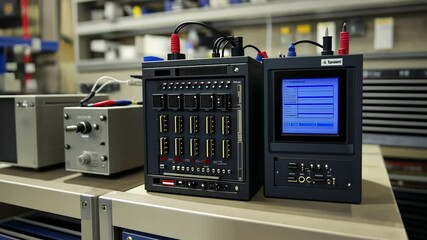 Electronic Test Equipment in a Laboratory, workbench, technology, engineering, electronics, testing