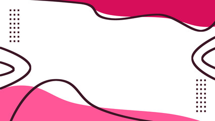 White and pink abstract background with flowing lines and dotted accents, ideal for web design.