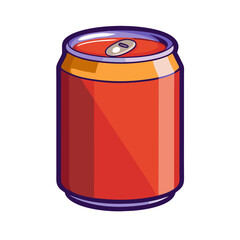 red  can no background