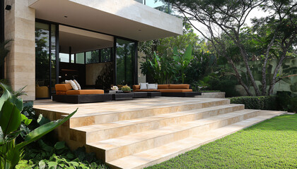 Obraz premium Minimalist and unique interior design in the house
