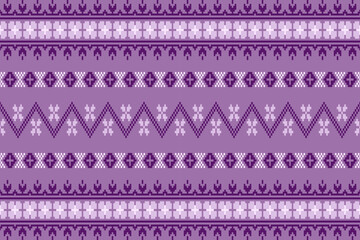 Colorful geometric traditional ethnic pixel art pattern background.Ikat seamless pattern abstract design for fabric print cloth dress carpet curtains and sarong.fabric,batik,Knitwear,Embroidery