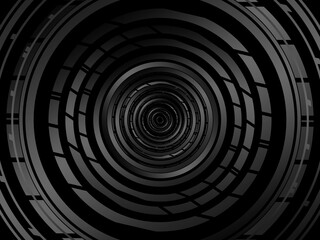 Abstract futuristic dark black background with wave design. Realistic 3d wallpaper with luxurious flowing lines. Perfect background for posters, websites, brochures, banners, applications, etc.