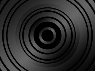 Abstract futuristic dark black background with wave design. Realistic 3d wallpaper with luxurious flowing lines. Perfect background for posters, websites, brochures, banners, applications, etc.