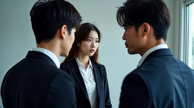 Two Men One Woman - Conversation Scene