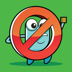 vector cross mark sign on green background