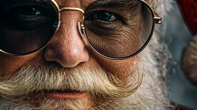 Santa Claus Close Up Portrait with Sunglasses, Christmas, Father Christmas, Christmas Eve, Xmas, December