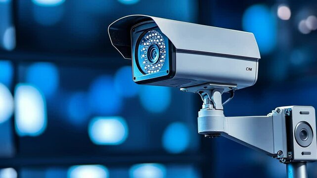 CCTV Security Camera on a Wall, surveillance, monitoring, safety, protection, technology