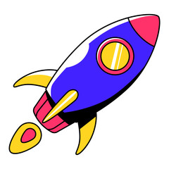 Rocket Launch Illustration