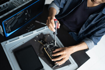 IT Engineer installing Hardware Equipment Development Facility Engineer  Maintenance computer Motherboard Electronic repair shop technology business