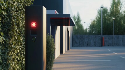 Automated car park barrier with cctv for enhanced security and automatic entry control system