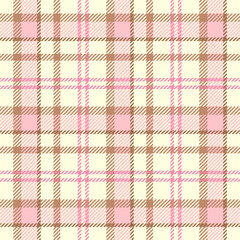 Pink Plaid Seamless Pattern Design Template