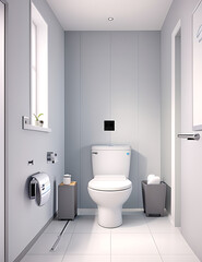 Modern Smart Toilet with Built-in Bidet and Soft-Close Lid Displayed in Minimalistic Bathroom Setting