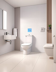 Modern Smart Toilet with Built-in Bidet and Soft-Close Lid Displayed in Minimalistic Bathroom Setting