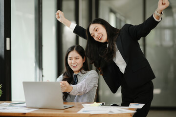 Business woman shows good genes and success in work