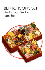 Bento logo vector icon set 