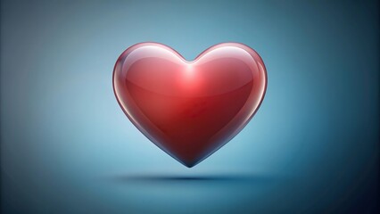 A stylized heart icon with a subtle gradient effect on a grayish-blue background, romantic symbol, love symbol