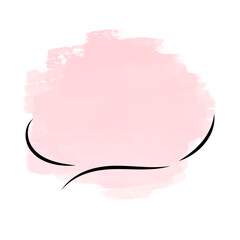 カラフルな水彩の吹き出しあしらいのベクターイラスト